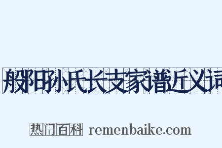 般阳孙氏长支家谱近义词是什么意思的图片